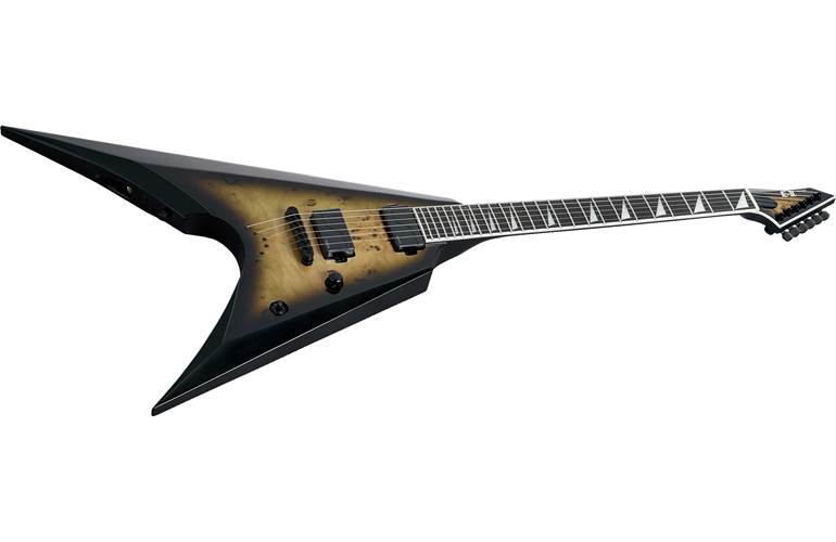 ESP E-II Arrow NT Nebula Black Burst Burled Maple ESP E-II Arrow NT Nebula Black Burst Burled Maple
