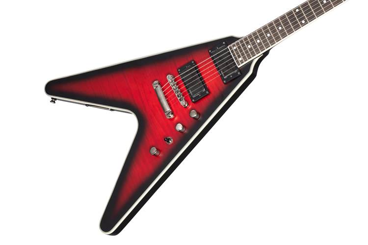 Epiphone Dave Mustaine Prophecy Flying V Figured Aged Dark Red Burst Epiphone Dave Mustaine Prophecy Flying V Figured Aged Dark Red Burst