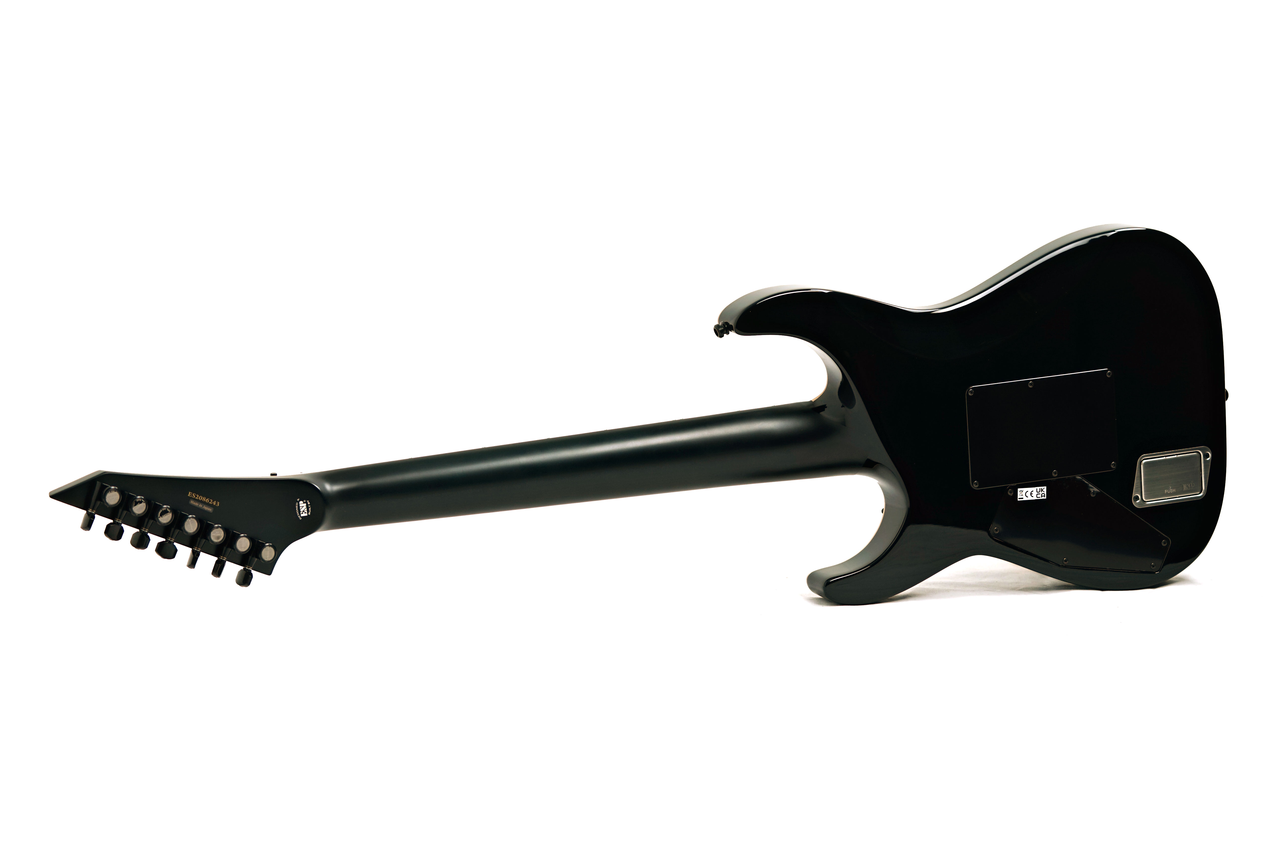 ESP E-II Horizon FR-7 Black Turquoise Burst