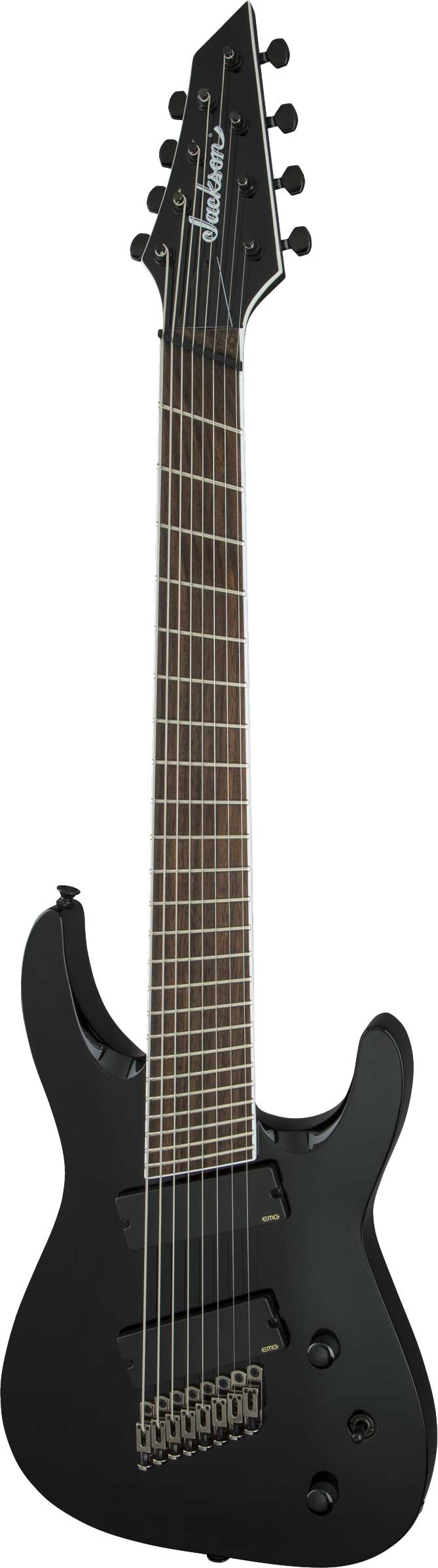 Jackson X Series Soloist Arch Top SLAT 8 Fan Fret Multi Scale Black