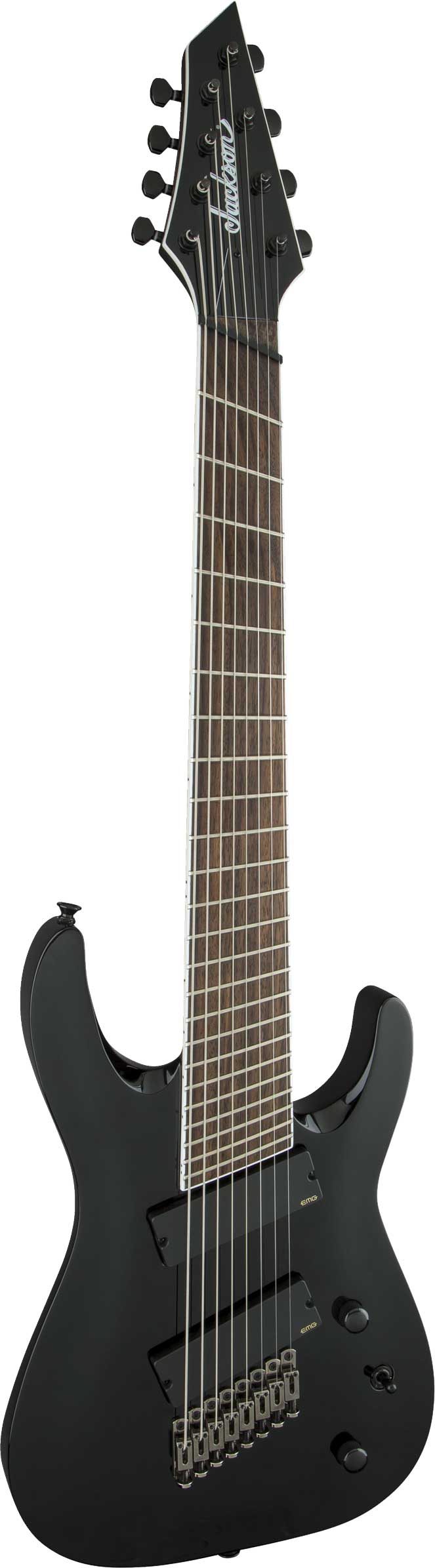 Jackson X Series Soloist Arch Top SLAT 8 Fan Fret Multi Scale Black