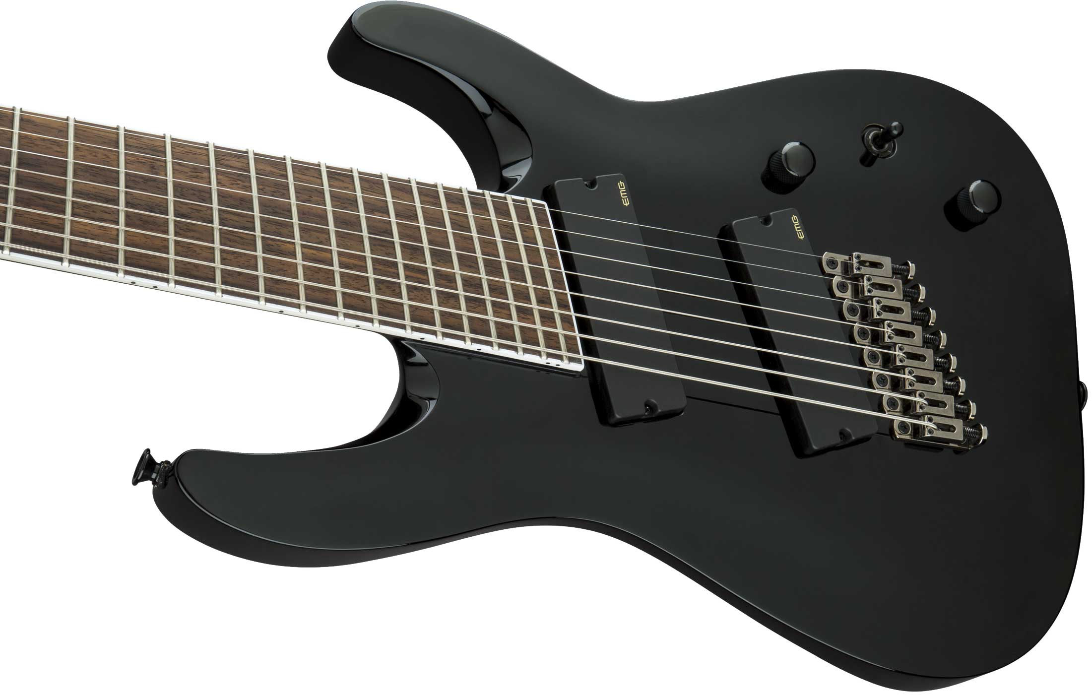 Jackson X Series Soloist Arch Top SLAT 8 Fan Fret Multi Scale Black