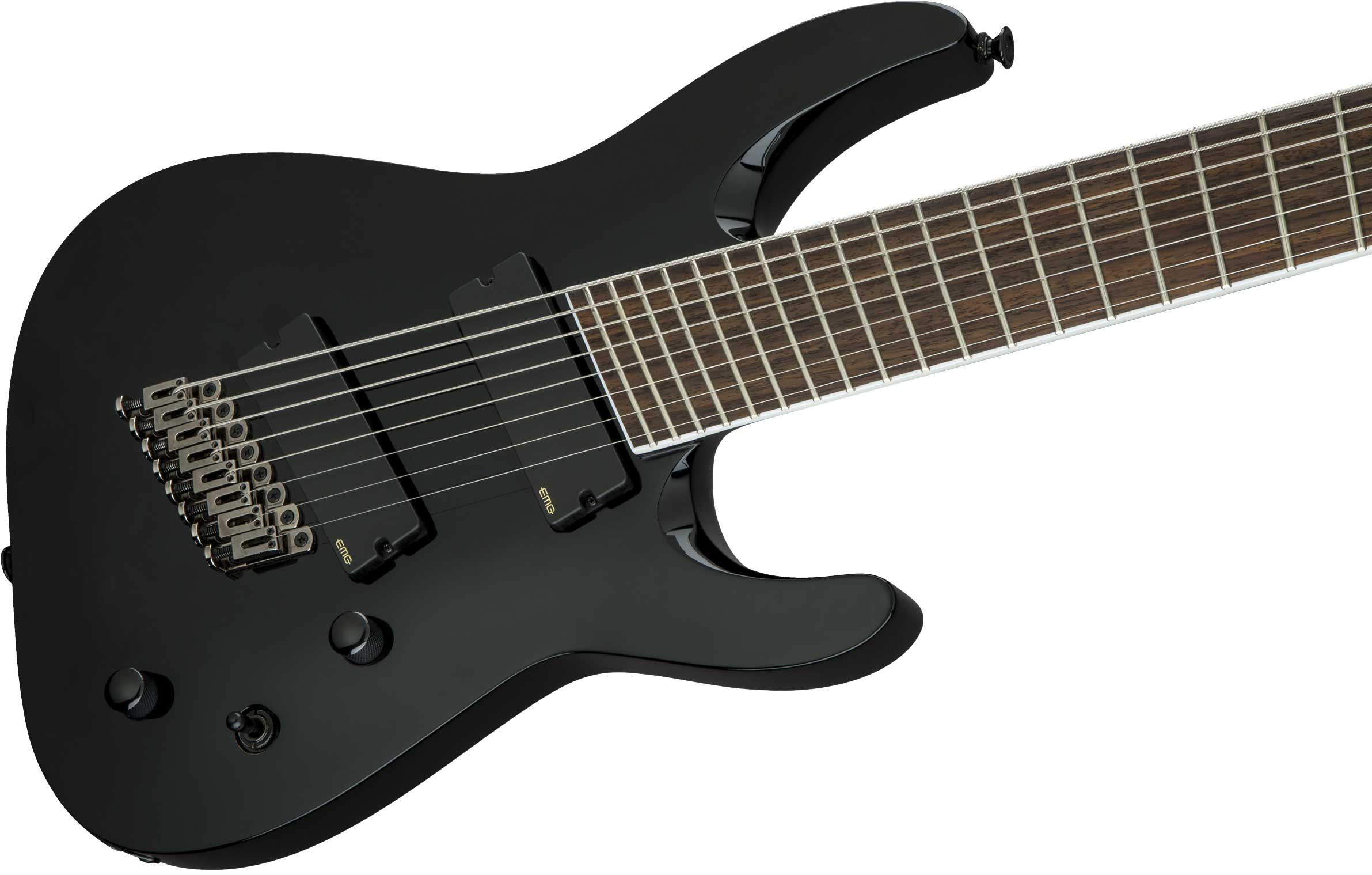 Jackson X Series Soloist Arch Top SLAT 8 Fan Fret Multi Scale Black