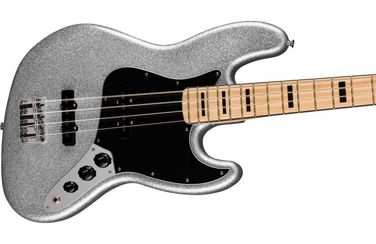 Fender Mikey Way Jazz Bass Silver Sparkle Maple Fingerboard Fender Mikey Way Jazz Bass Silver Sparkle Maple Fingerboard
