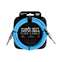 Ernie Ball Flex Instrument Cable Straight/Straight 10ft Blue Front View