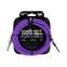 Ernie Ball Flex Instrument Cable Straight/Straight 10ft Purple Front View