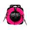 Ernie Ball Flex Instrument Cable Straight/Straight 20ft Pink Front View