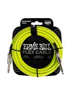 Ernie Ball Flex Instrument Cable Straight/Straight 20ft Green