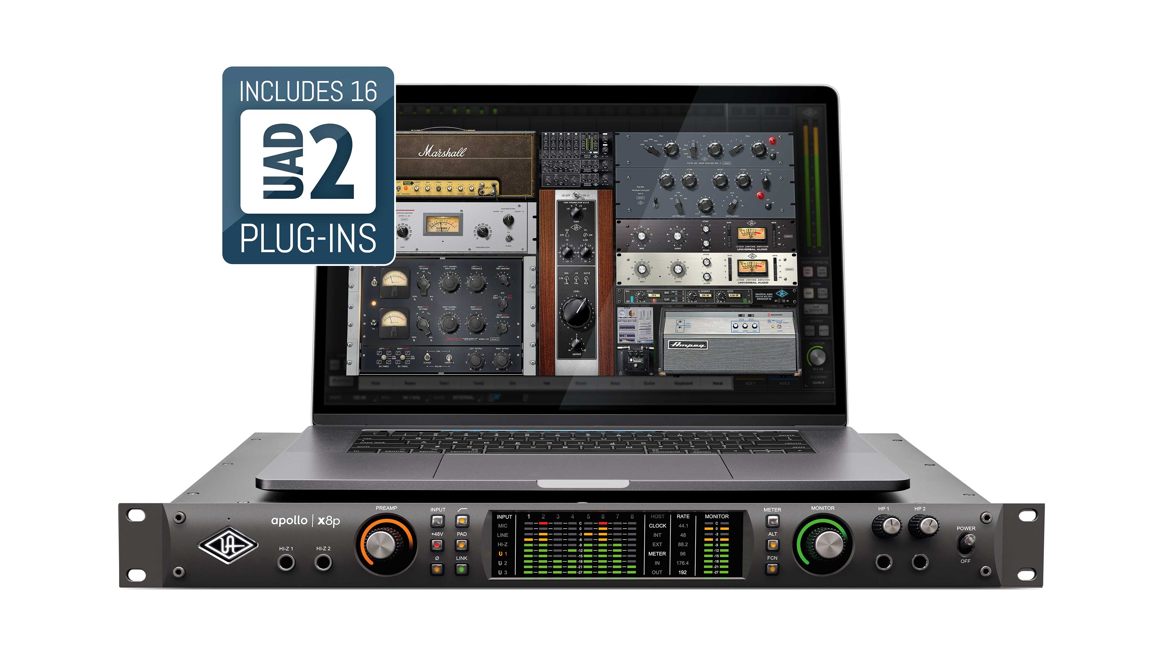 Universal Audio Apollo x8p Thunderbolt 3 Audio Interface With Sphere