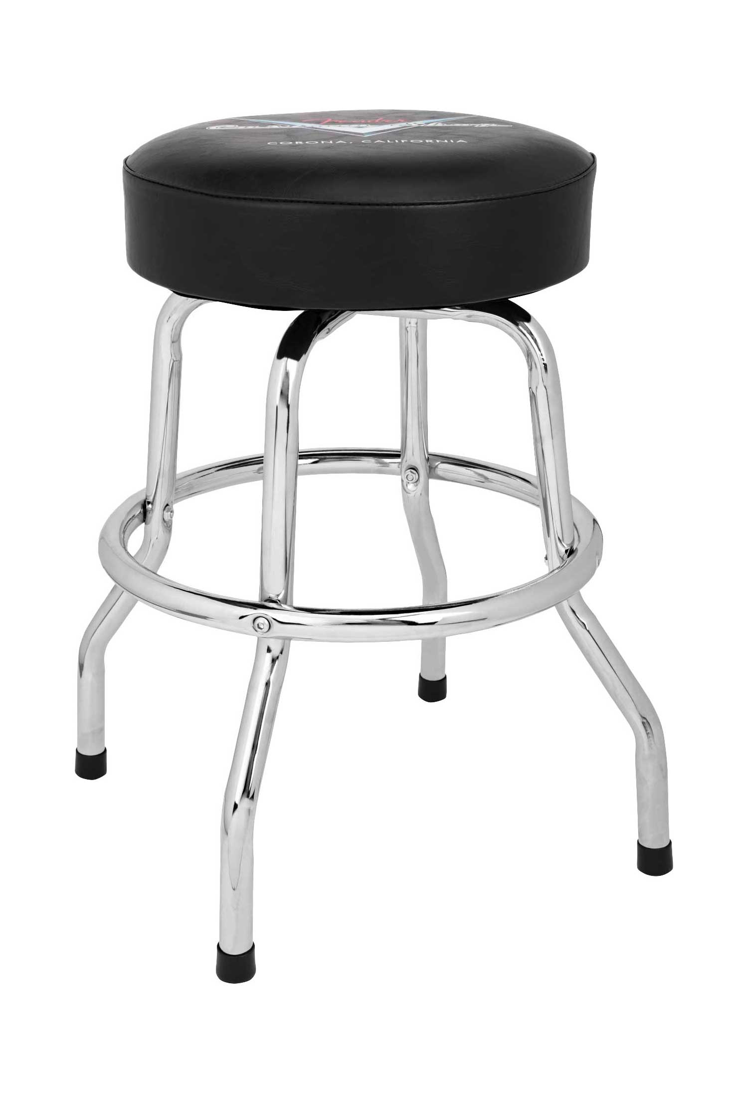 Fender Custom Shop Chevron Barstool 24 Inch Black Chrome guitarguitar