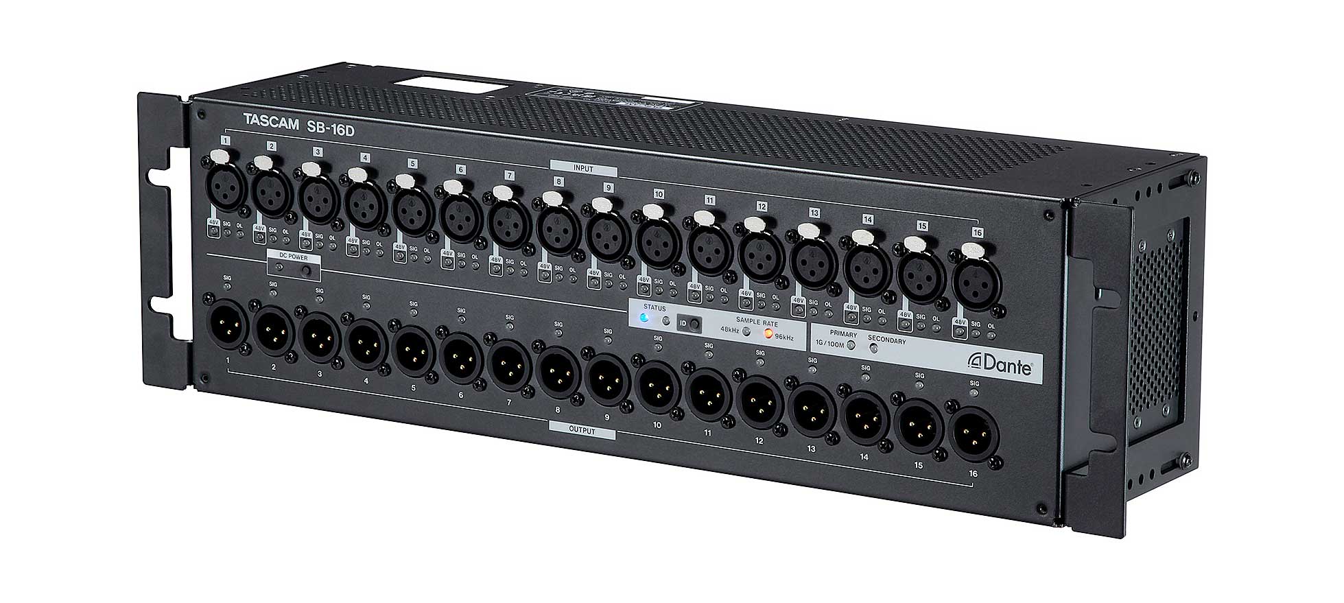 Tascam SB-16D 16 In/16 Out Dante Stagebox