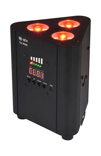 QTX Tri-PAR: Rechargeable Triple PAR Uplighter QTX Tri-PAR: Rechargeable Triple PAR Uplighter