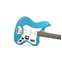 Fender Vintera II 60s Bass VI Rosewood Fingerboard Lake Placid Blue (Ex-Demo) #MX23133312 Front View