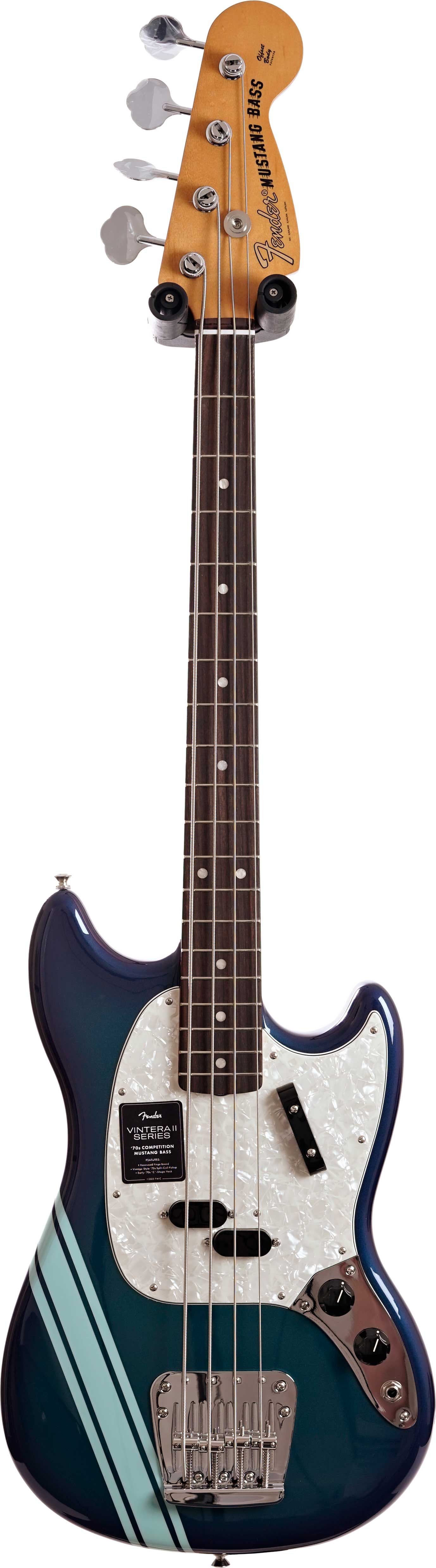 Fender Vintera II 70s Mustang Short Scale Bass Rosewood Fingerboard Competition Burgundy (Ex-Demo) #MX23137394