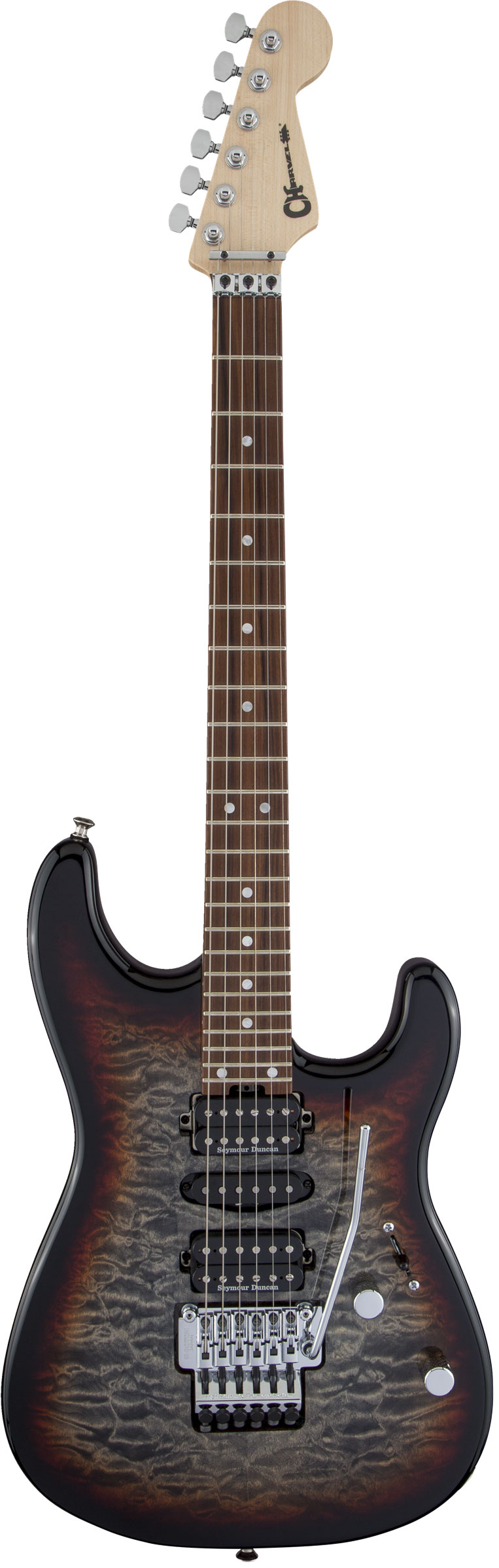 Charvel MJ San Dimas Style 1 HSH FR PF QM Pau Ferro Fingerboard Midnight Glow