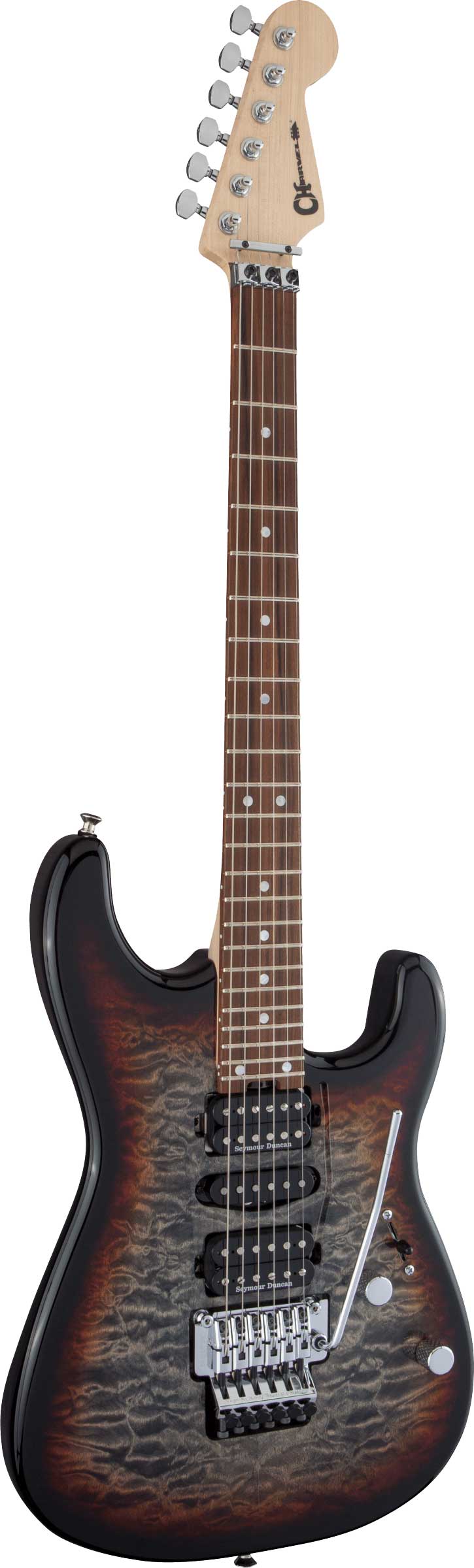 Charvel MJ San Dimas Style 1 HSH FR PF QM Pau Ferro Fingerboard Midnight Glow