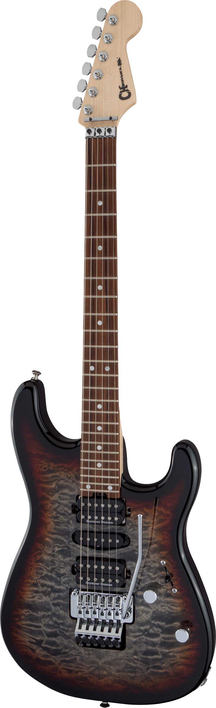 Charvel MJ San Dimas Style 1 HSH FR PF QM Pau Ferro Fingerboard Midnight Glow