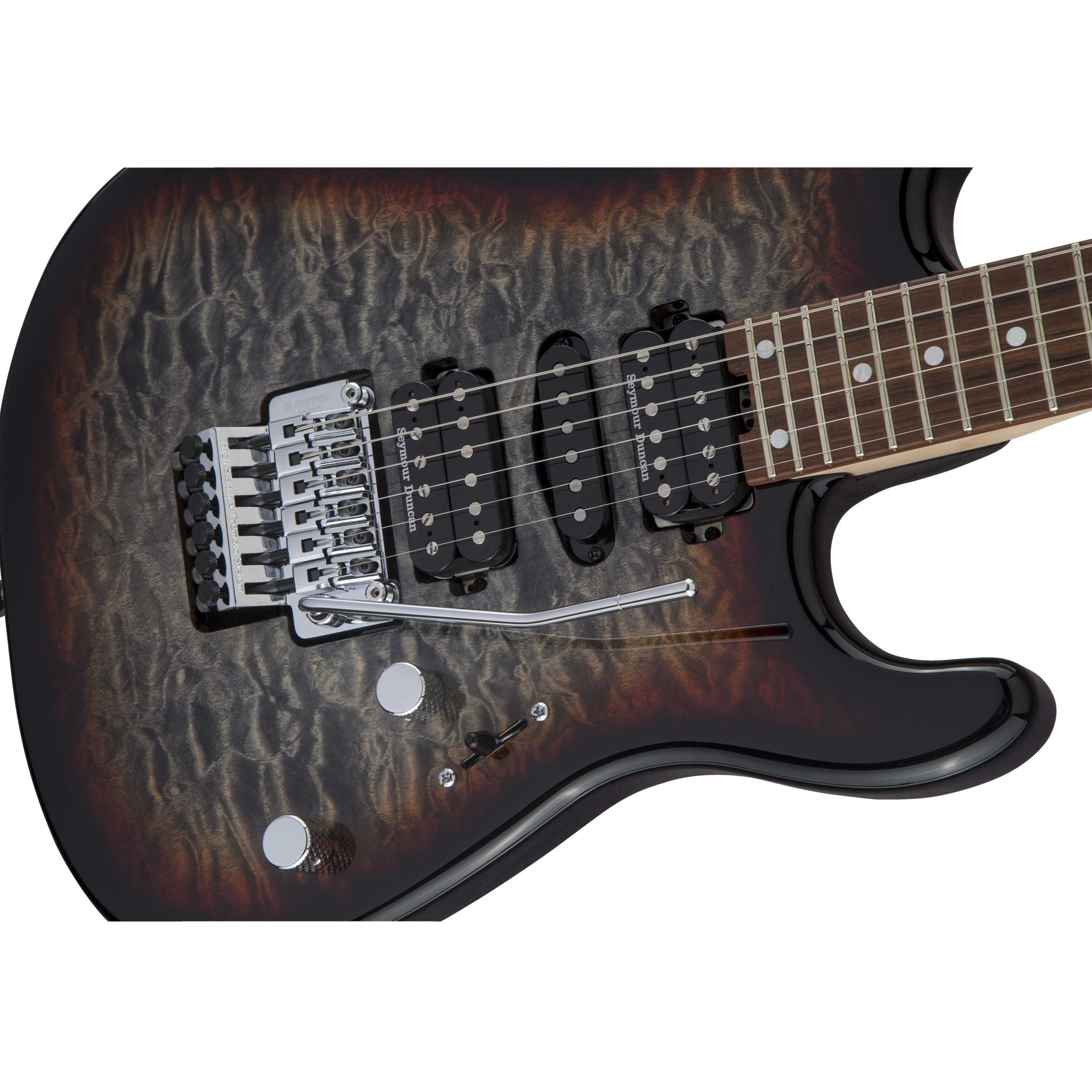 Charvel MJ San Dimas Style 1 HSH FR PF QM Pau Ferro Fingerboard Midnight Glow