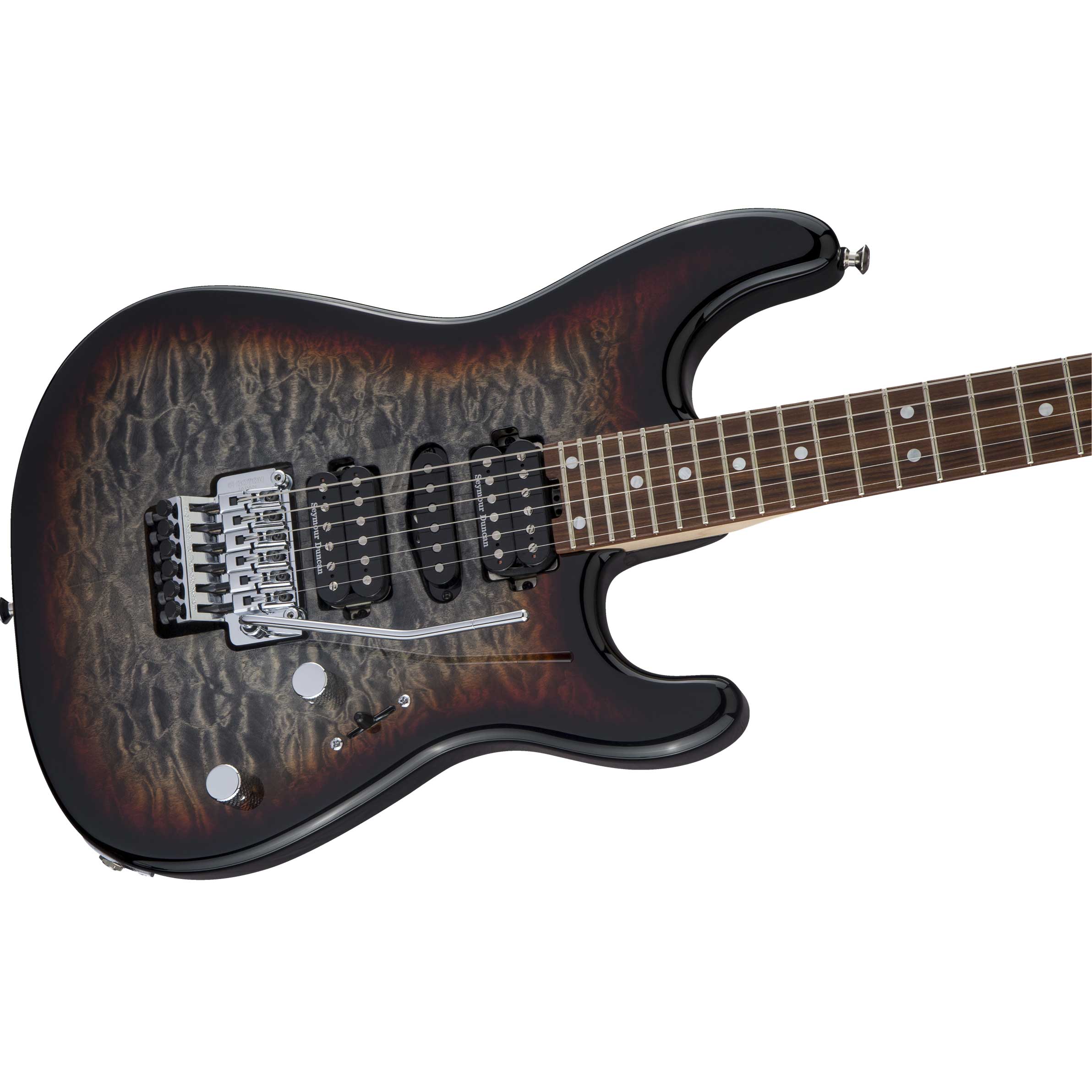 Charvel MJ San Dimas Style 1 HSH FR PF QM Pau Ferro Fingerboard Midnight Glow