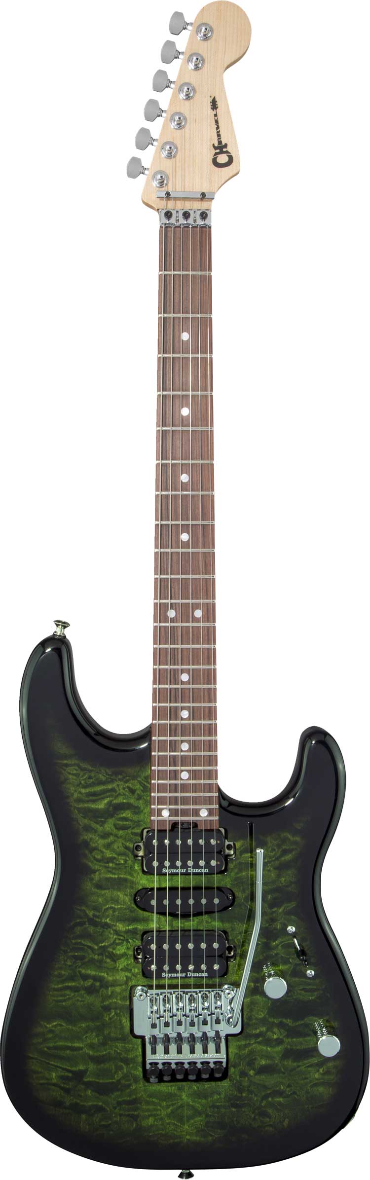 Charvel MJ San Dimas Style 1 HSH Transparent Green Burst