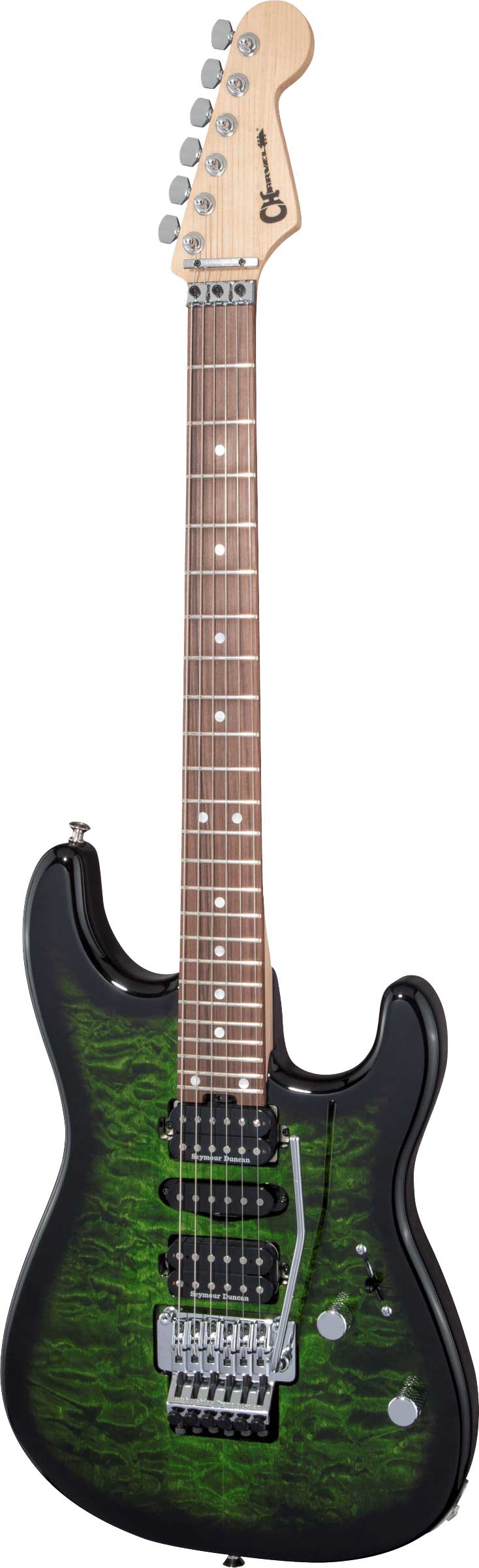 Charvel MJ San Dimas Style 1 HSH Transparent Green Burst