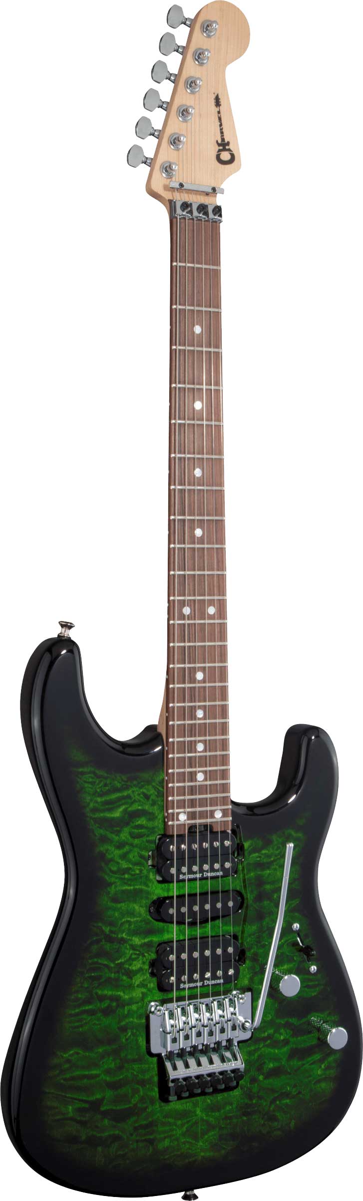 Charvel MJ San Dimas Style 1 HSH Transparent Green Burst