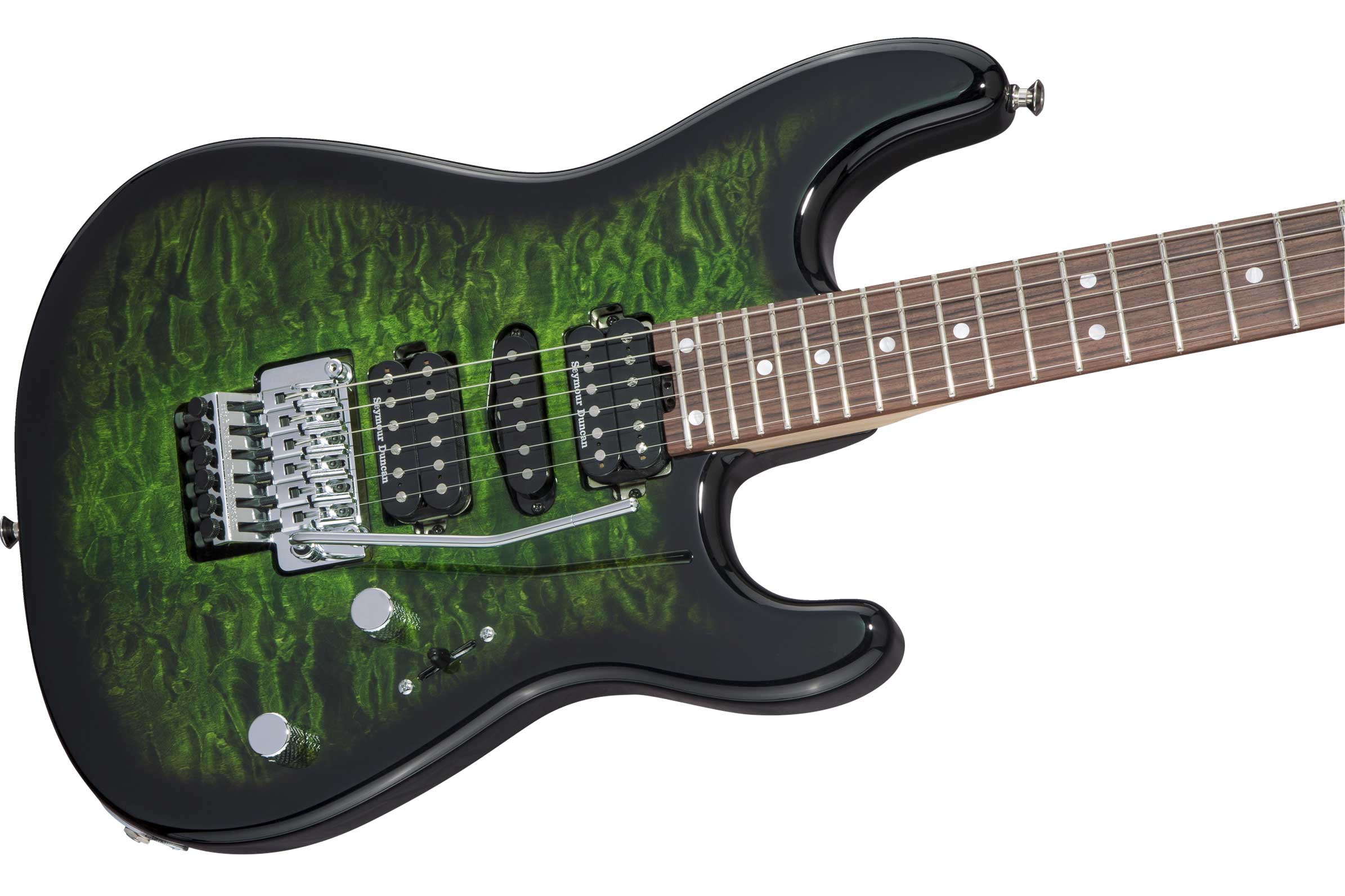 Charvel MJ San Dimas Style 1 HSH Transparent Green Burst