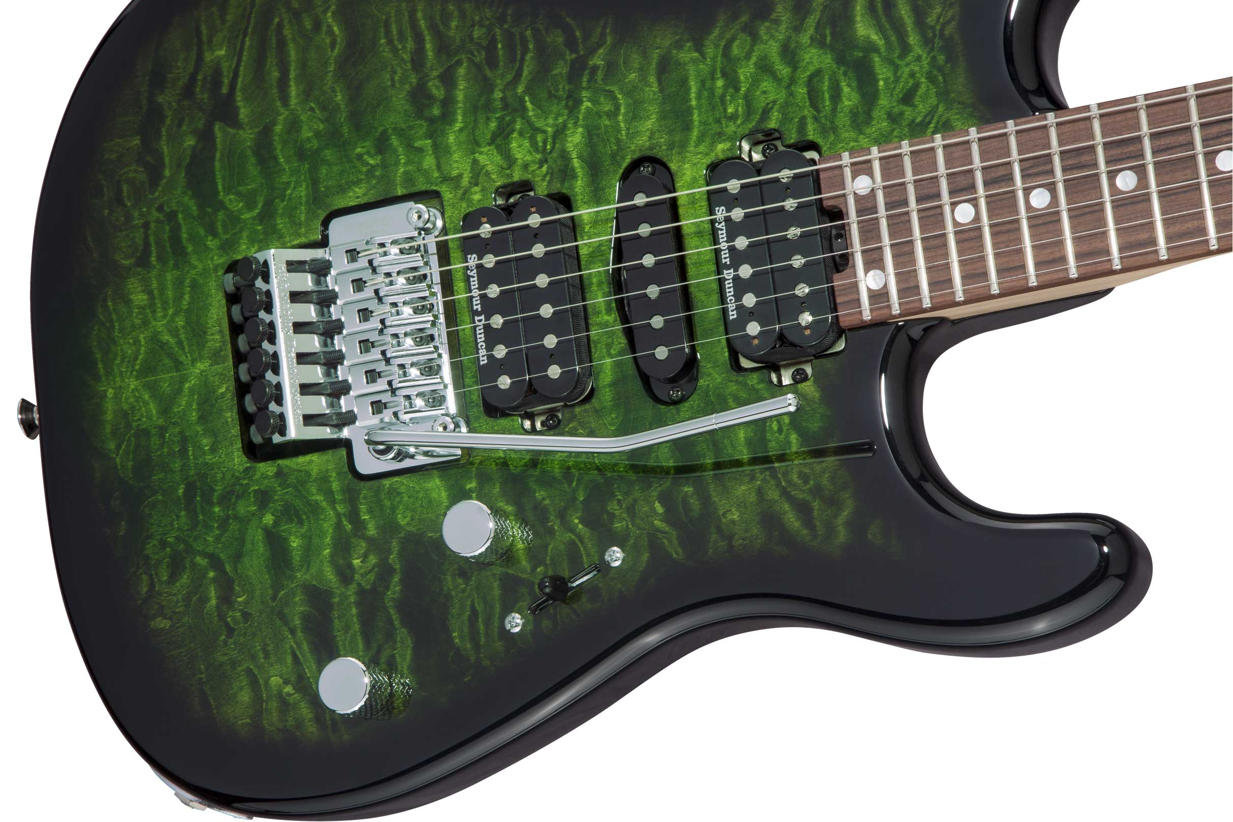 Charvel MJ San Dimas Style 1 HSH Transparent Green Burst