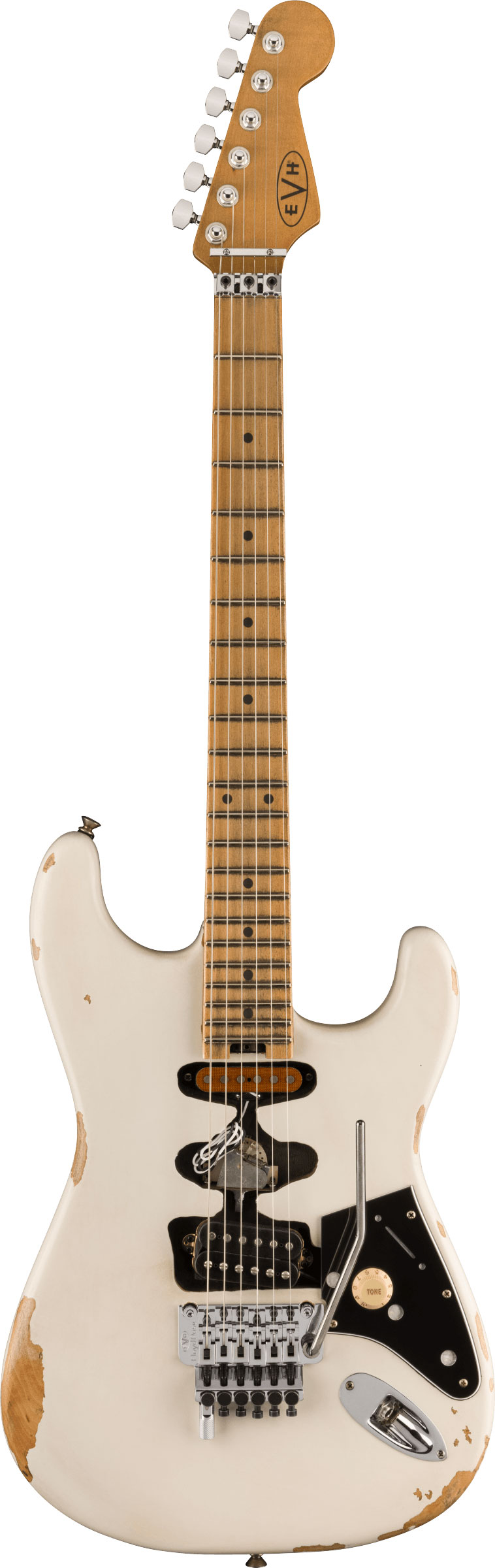 EVH Frankenstein Relic Series Maple Fingerboard White