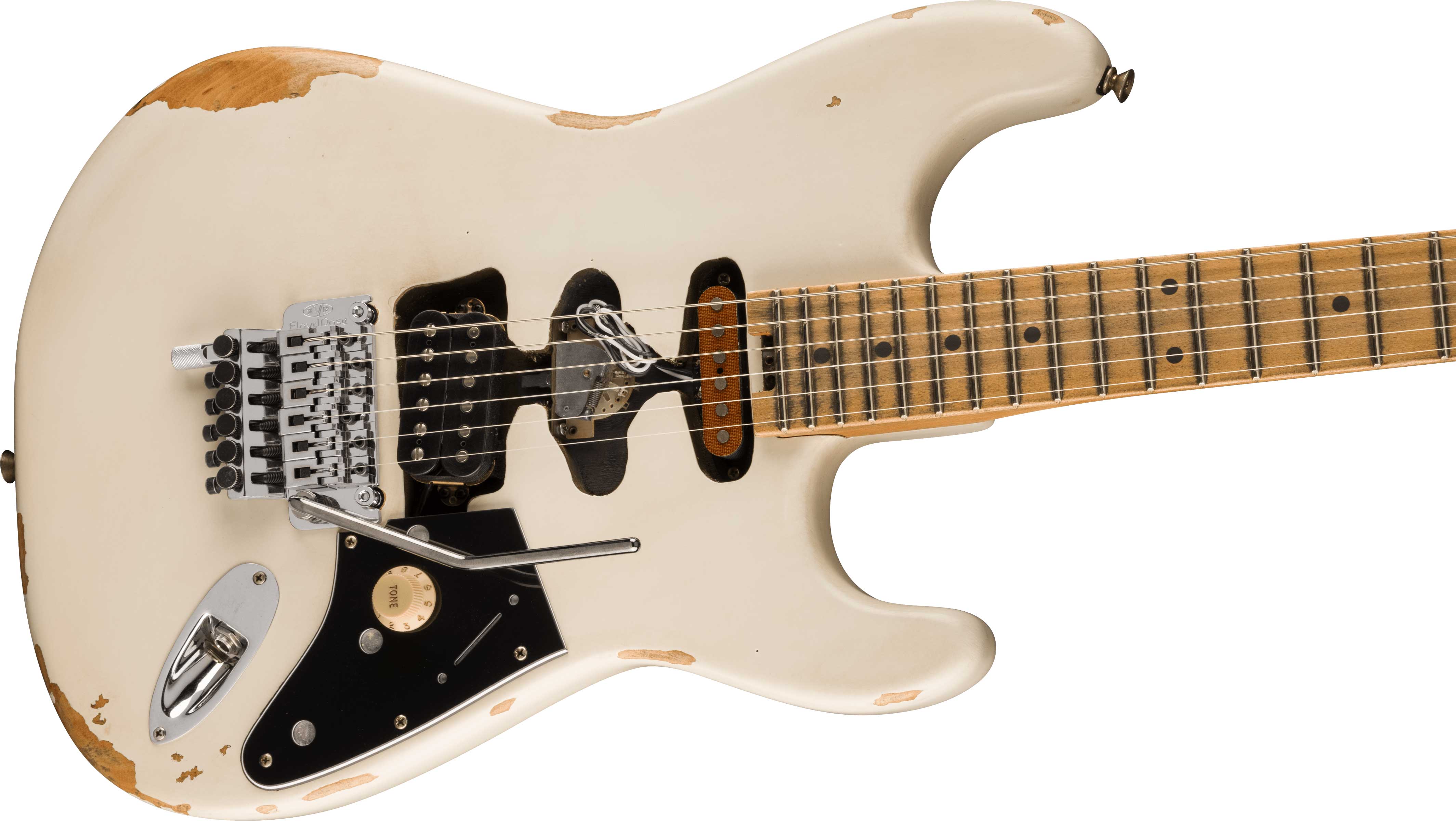 EVH Frankenstein Relic Series Maple Fingerboard White | guitarguitar