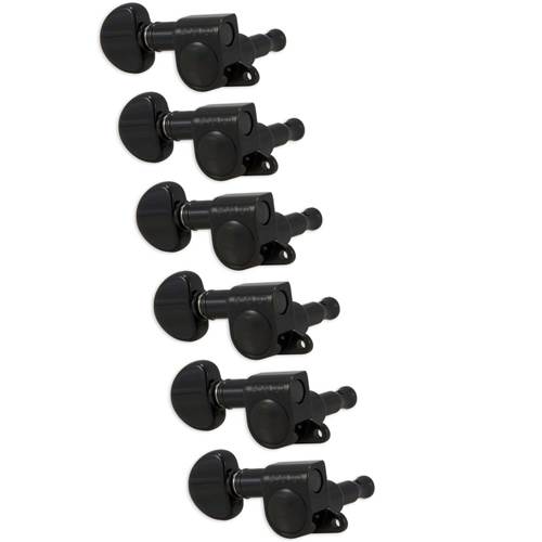 Grover 205BCL6 6 In Line Black Left Handed Machine Heads Grover 205BCL6 6 In Line Black Left Handed Machine Heads