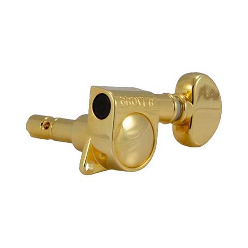 Grover 406G6 Mini Locking Rotomatics Machine Heads 6-In-Line Set Gold