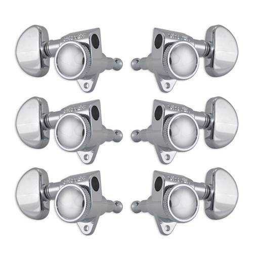 Grover 502BC Roto-Grip Black Chrome Machine Heads Grover 502BC Roto-Grip Black Chrome Machine Heads