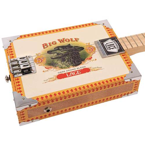 Lace Cigar Box Electric Guitar 3 String Big Wolf  Lace Cigar Box Electric Guitar 3 String Big Wolf