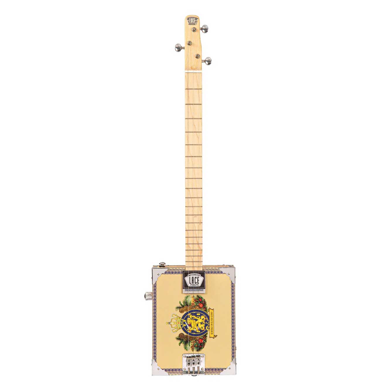 Lace Cigar Box Electric Guitar 3 String Royalty guitarguitar