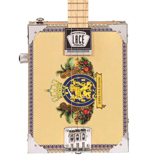Lace Cigar Box Electric Guitar 3 String Royalty Lace Cigar Box Electric Guitar 3 String Royalty