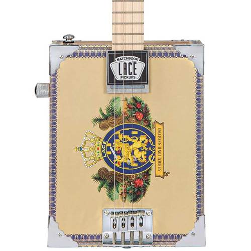 Lace Cigar Box Electric Guitar 4 String Royalty Lace Cigar Box Electric Guitar 4 String Royalty