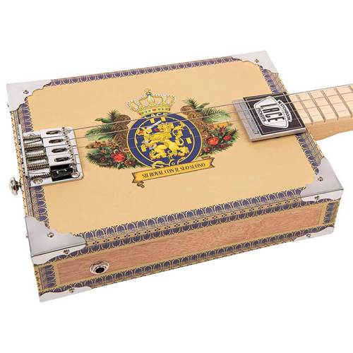Lace Cigar Box Electric Guitar 4 String Royalty Lace Cigar Box Electric Guitar 4 String Royalty
