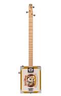 Lace Cigar Box Electric Guitar 3 String Pero Pup