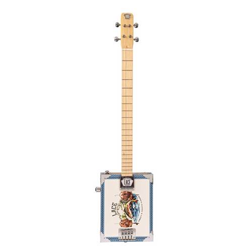 Lace Cigar Box Electric Guitar 4 String Pero Pup 