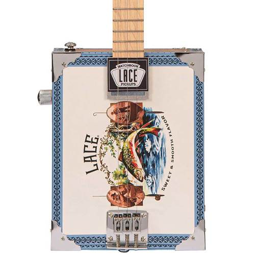 Lace Cigar Box Electric Guitar 3 String Gone Fishin' Lace Cigar Box Electric Guitar 3 String Gone Fishin'