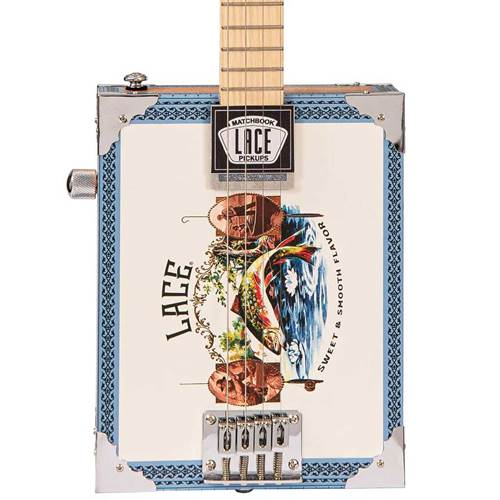 Lace Cigar Box Electric Guitar 4 String Gone Fishin' Lace Cigar Box Electric Guitar 4 String Gone Fishin'