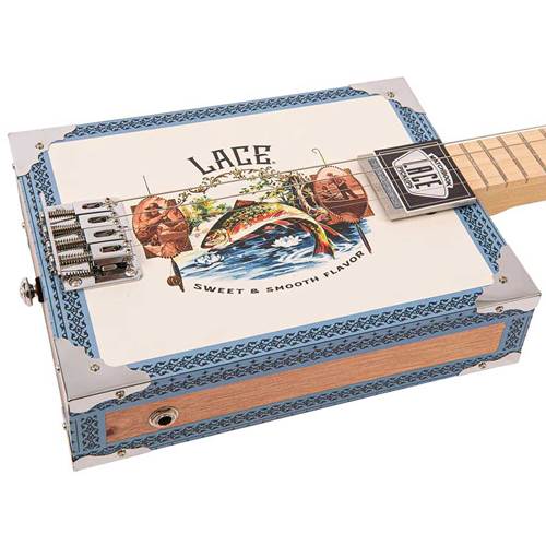 Lace Cigar Box Electric Guitar 4 String Gone Fishin' Lace Cigar Box Electric Guitar 4 String Gone Fishin'