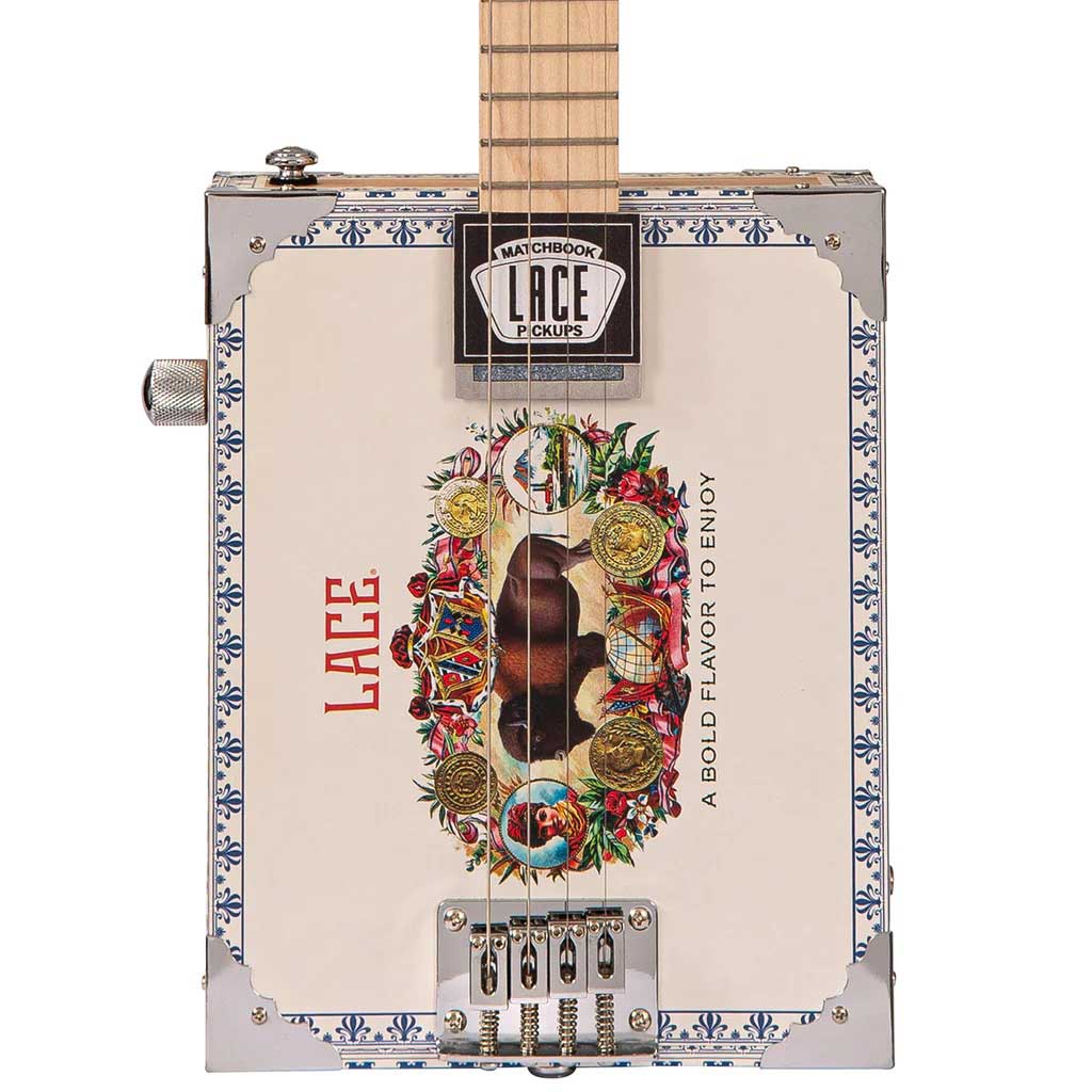 Lace Cigar Box Electric Guitar 4 String Buffalo Bill guitarguitar