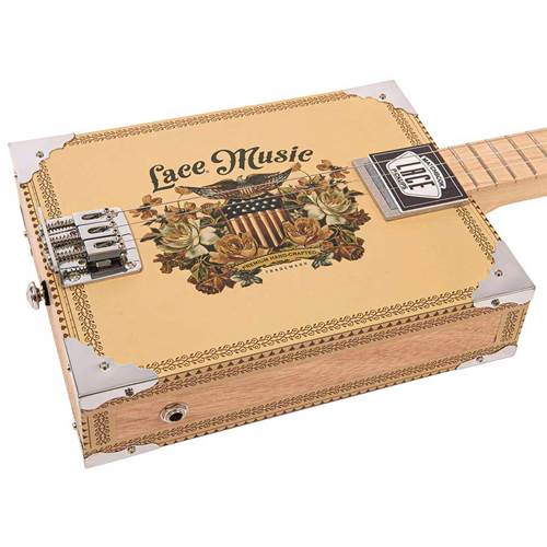 Lace Cigar Box Electric Guitar 3 String Americana  Lace Cigar Box Electric Guitar 3 String Americana