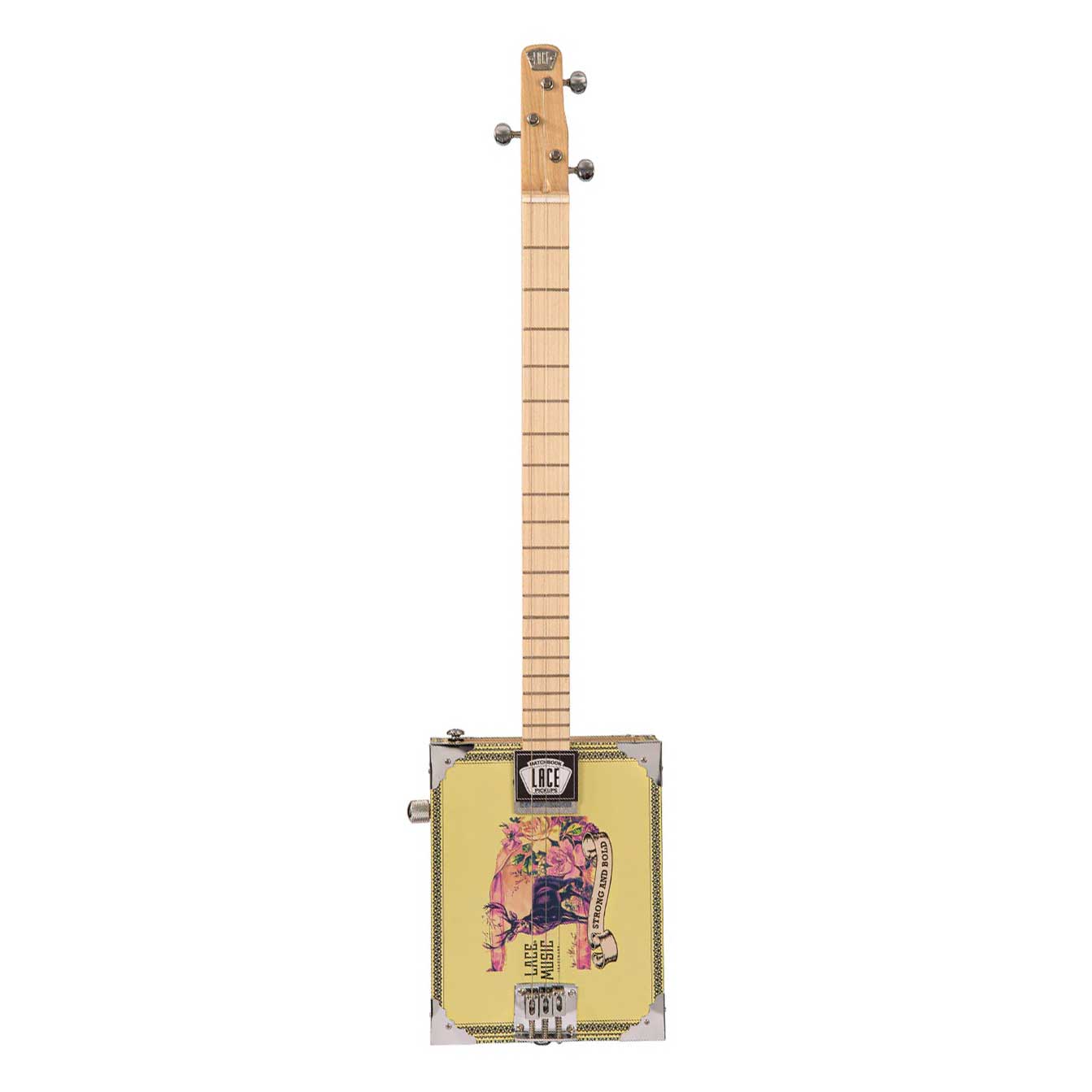 Lace Cigar Box Electric Guitar 3 String Deer Crossing guitarguitar