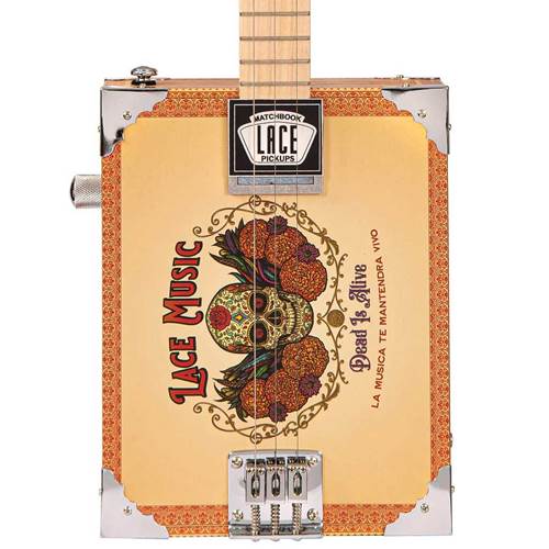 Lace Cigar Box Electric Guitar 3 String Dead Is Alive Lace Cigar Box Electric Guitar 3 String Dead Is Alive