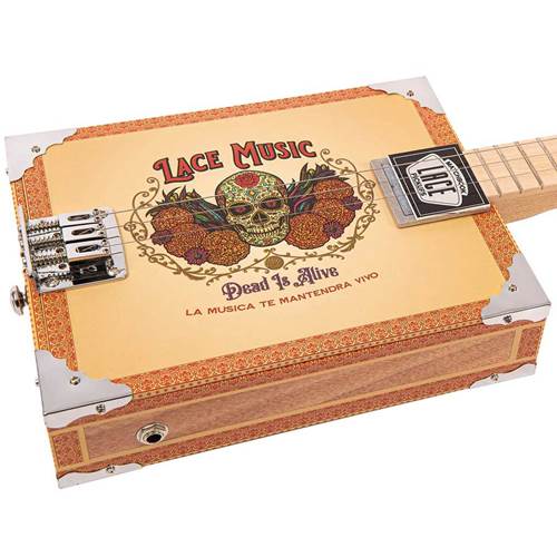 Lace Cigar Box Electric Guitar 3 String Dead Is Alive Lace Cigar Box Electric Guitar 3 String Dead Is Alive