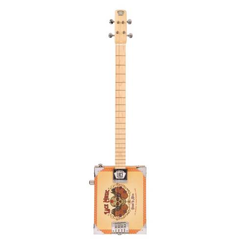 Lace Cigar Box Electric Guitar 4 String Dead Is Alive