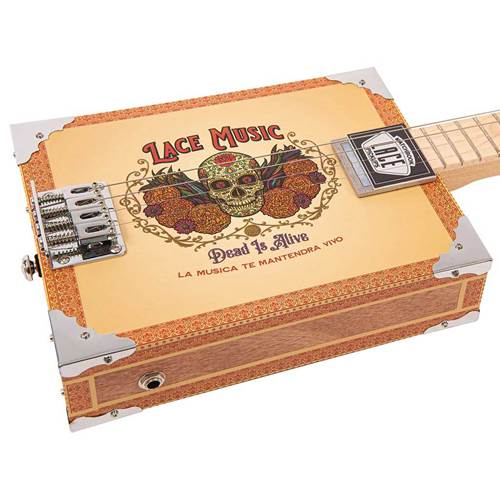 Lace Cigar Box Electric Guitar 4 String Dead Is Alive Lace Cigar Box Electric Guitar 4 String Dead Is Alive